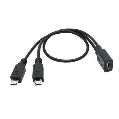 Micro USB Female 1 To 2 Micro USB Male Splitter Extension Charge Cable Wire for Charge & Data Transfer USB Accessories