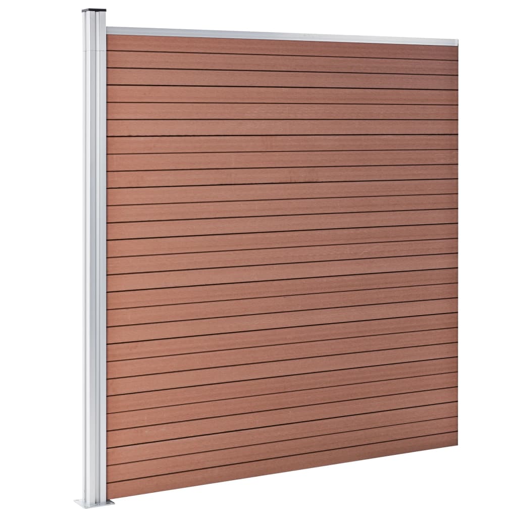 WPC Garden Fence 526 x 186 cm Brown