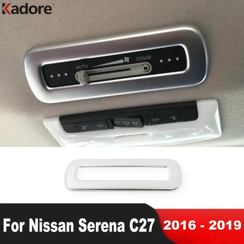 For Nissan Serena C27 2016 2017 2018  Matte Car Roof Air Condition AC Switch Button Panel Cover Trim Interior Accessories