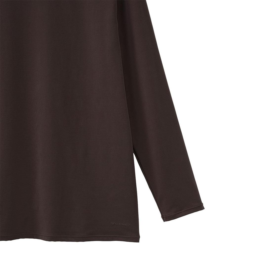 VENEX Sleeve Crew Neck Recovery Size M Men's 3/4 Wear, Mocha,