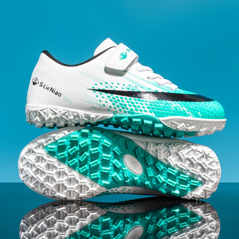 Kids Firm Ground Soccer Cleats, Boys & Girls Athletic Outdoor TF Football Shoes, Children's Lightweight Football Training Shoes