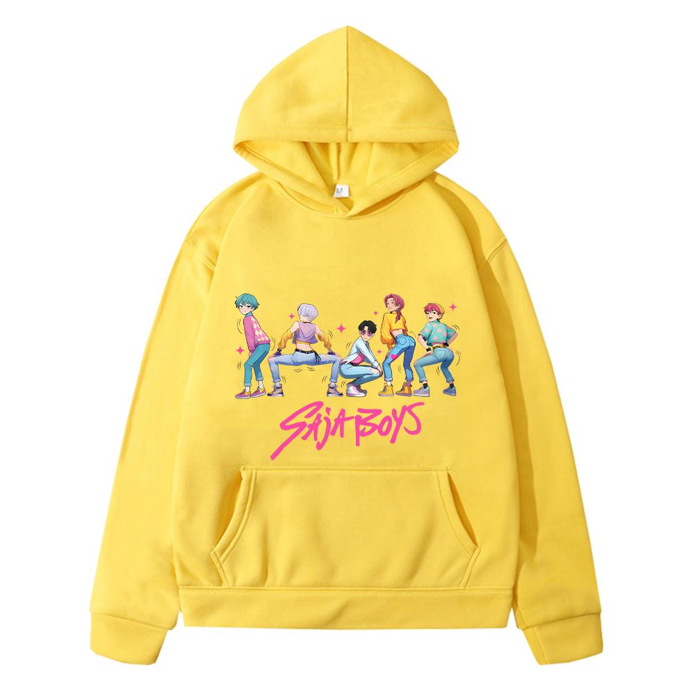 kpop demon hunters print anime hoodie Fleece sweatshirt y2k Saja Boys hoodies Cartoon Jacket Autumn pullover kids clothes girls