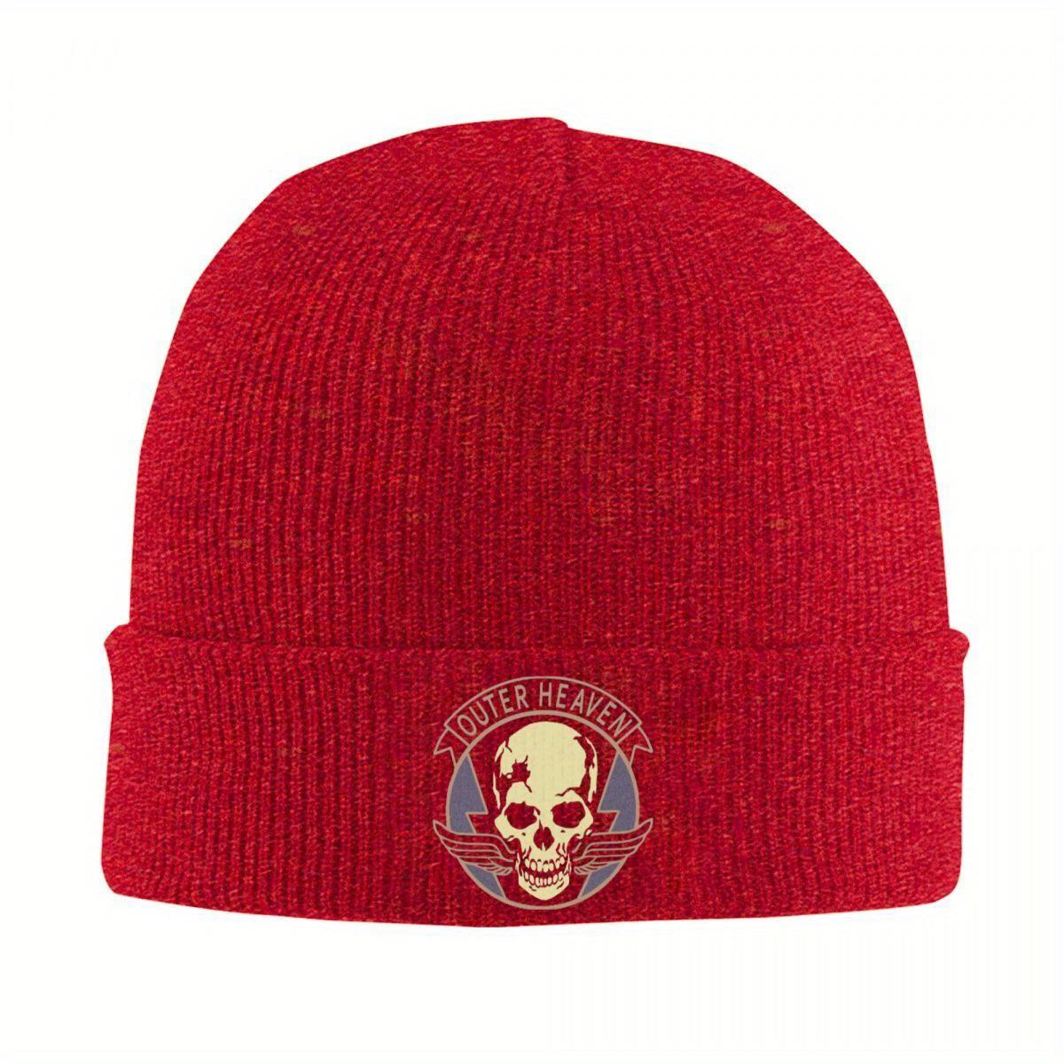 Metal Gear Solid V Outer Heaven Knitted Hat Beanie Winter Hats Warm Unisex Hip Hop MGS Cap for Unisex Women