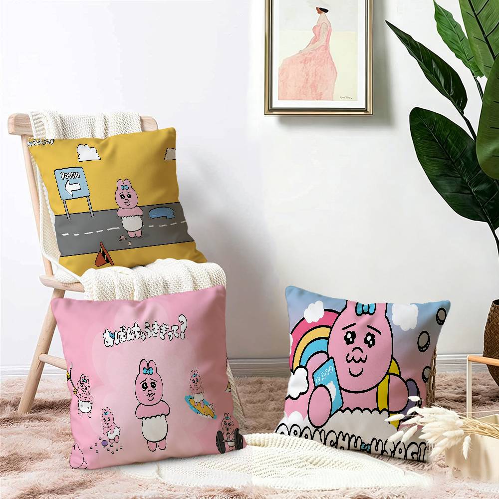 Kawaii O-OpanchuS UsagiS Cushion Cover Polyester Sofa Cushions Decorative Throw Pillows Home Decoration Pillowcover