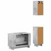 3 Piece Bathroom Cabinet System EDE Concrete Grey Wood Material