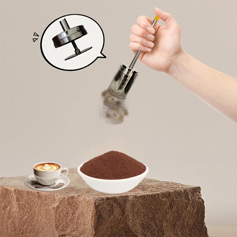 1pc Stainless Steel Manual Coffee Filter - Compact & Space-Saving Design, Durable Coffee Grounds Filter for French Press, Espresso Machines