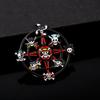 Anime Peripherals One Piece Hollow Skull Logo Brooch Trendy Personalized Straw Hat Pirates Skull Accessories Badge Holiday Gift