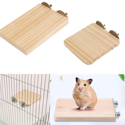 Drewniana kwadratowa platforma stojak klatka deska chomik szynszyla zwierzę zjeżdżalnia gałęzie dla chomika huśtawki zabawki do klatki dla ptaków