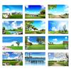 Landscape Backdrop with Blue Sky&White Clouds for Events,Parties,Studio Shoots,Outdoor Celebrations,Live Streaming