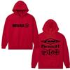 Red Hoodie Women 21 Pilots Band Graphic Print Fleece Sweatshirt Loose Casual Streetwear