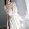 New erotic underwear, women's lace sexy underwear embroidery, breast-exposed temptation set