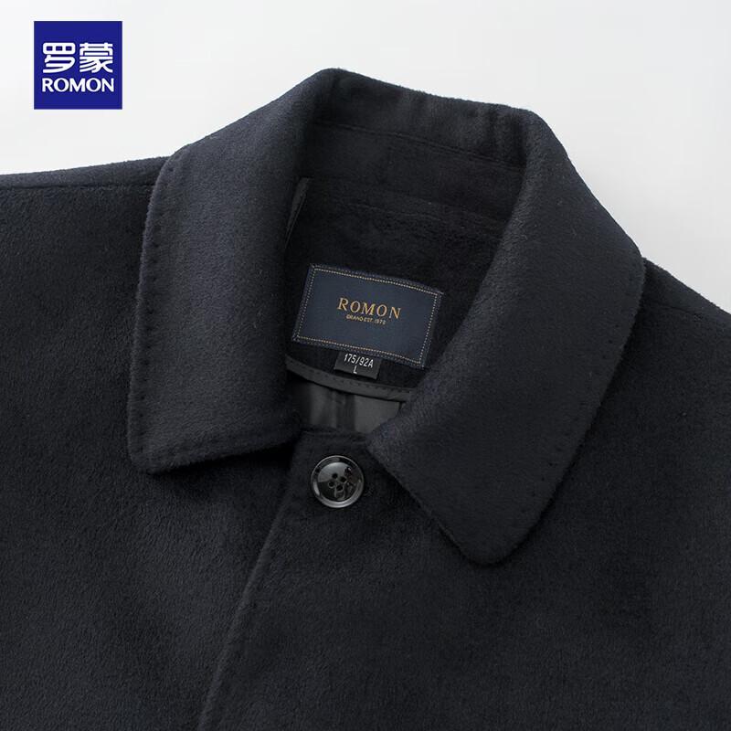 Luomeng Men's Merino Wool Blend Mid-length Overcoat