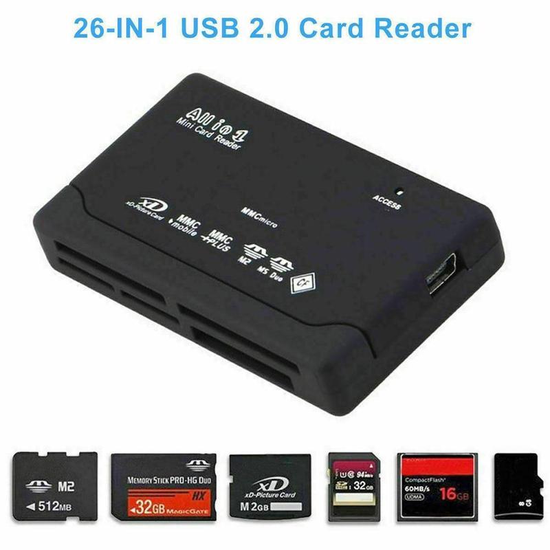 קורא כרטיסי זיכרון 6 ב-1 עבור כרטיסי SD, Micro SD, CF, XD, MS Pro, M2, מתאם USB אוניברסלי עבור Windows 11, 10, 8, 7, Mac OS, PC