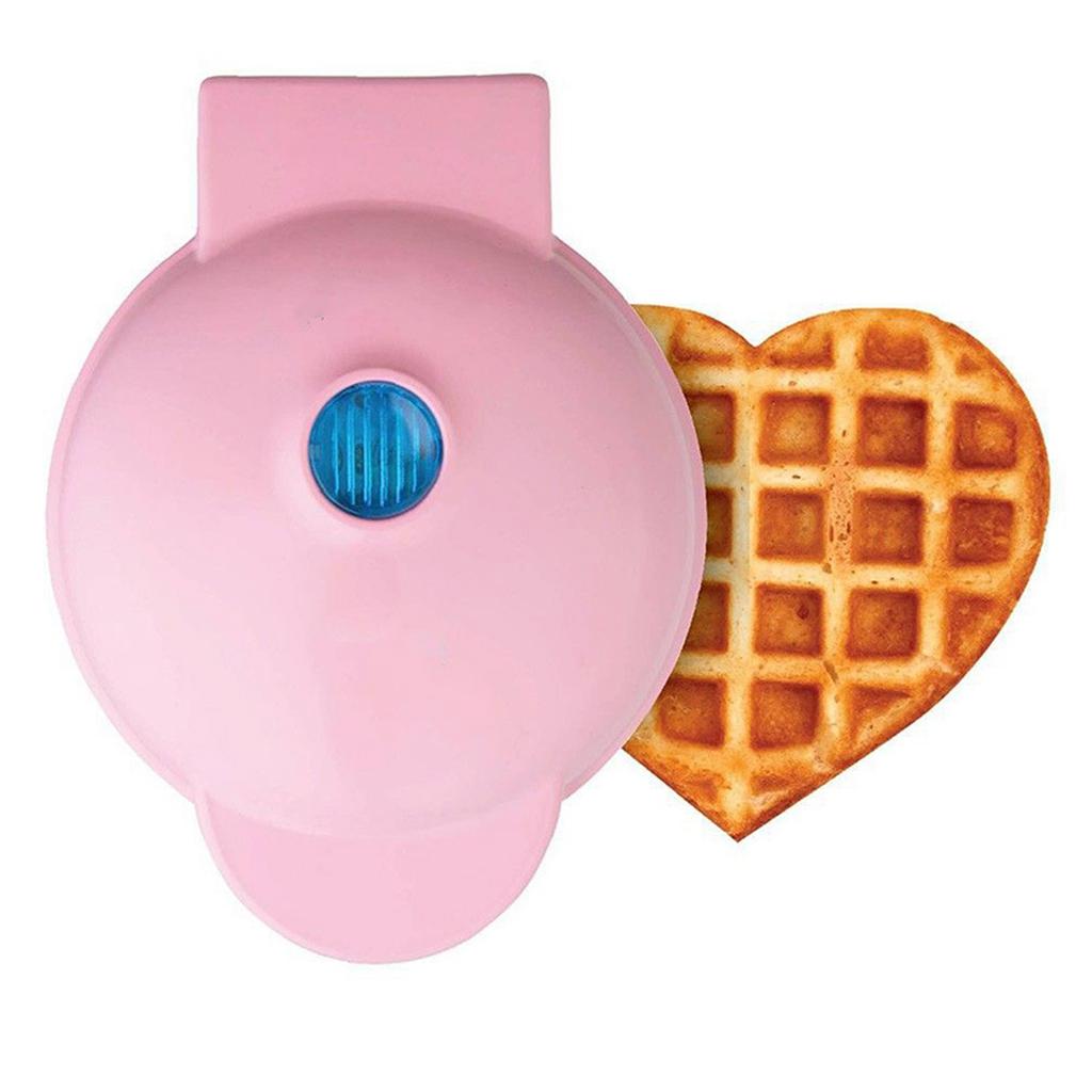 Heart Mini Waffle Maker Non Stick Food Grade Waffle Egg Cake Breakfast Machine for Kitchen 350W