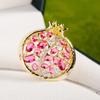 New Light Luxury Pomegranate Design Ladies Brooch Symbolism Suit Coat Accessories