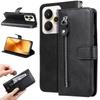 For Realme 15 Pro 5G/Realme 15 5G PU Leather Cases with Zipper Pocket Wallet Phone Cover Stand