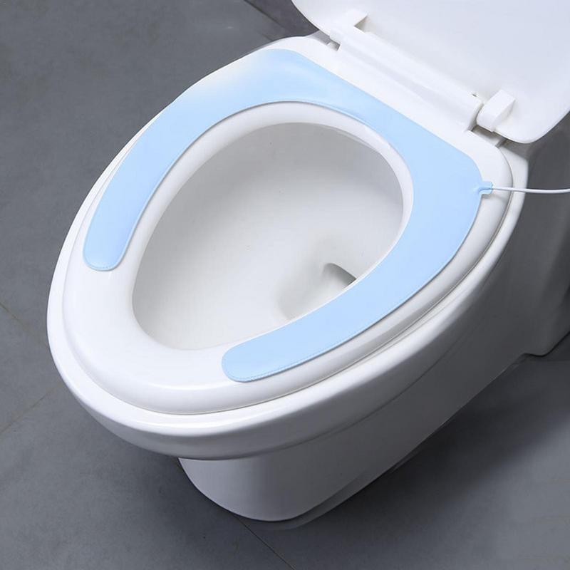 Warm Toilet Seat Cover Pad Heating Toilet Seat Cushion Heating PadWaterproof Washable Bathroom Seat Cover Pad with Self-Adhesive