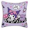 Kawaii Kuromi Sanrios Pillow Covers Cartoon Sofa Decorative Home Double-Sided Printing Short Plush Cute Cushion Cover