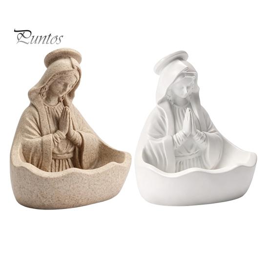 Rosenkranzhalter für Gebet Statue Unsere Liebe Frau von der Gnade, Halter für die Jungfrau Maria, Figur der Seligen Mutter, Katholisches Religiöses Heim-Mittelstück Dekoration Altar