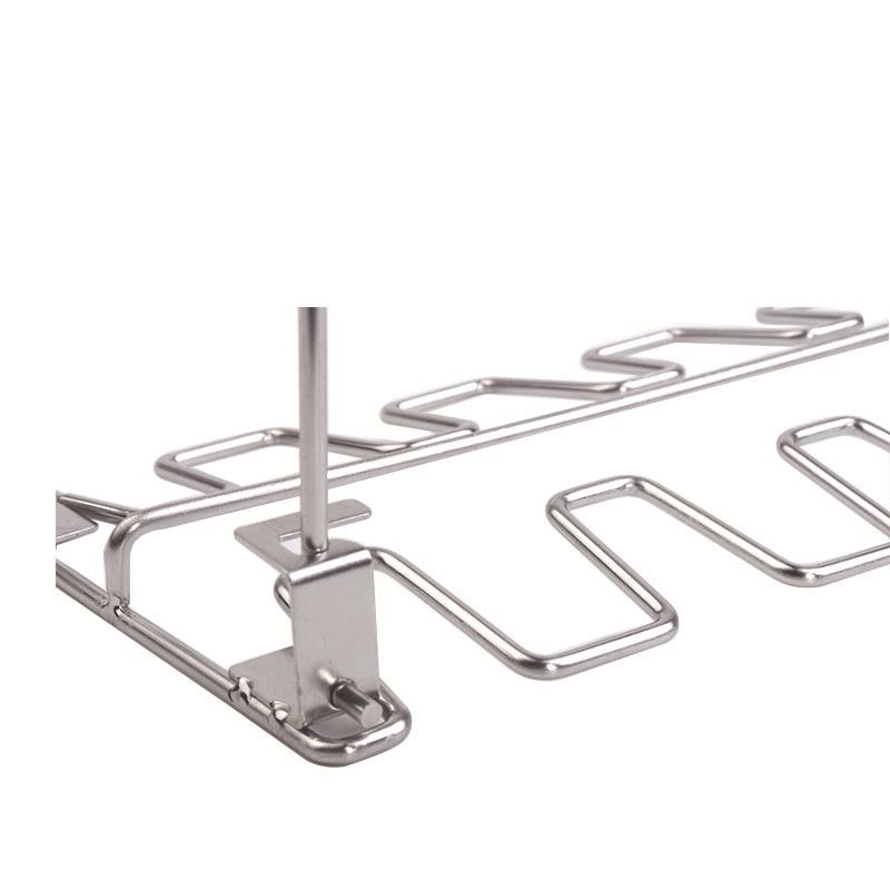 Stainless Steel Folding Grilled Chicken Leg Rack, Barbecue Grill, Barbecue Plate, Barbecue Grill, with Bottom Tray, BBQ