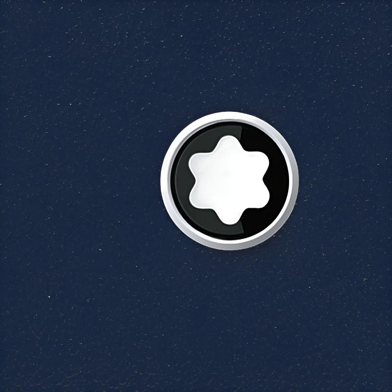 Montblanc Hexagonal White Star Calfskin Wallet Men Wallet Ink-Blue 131934