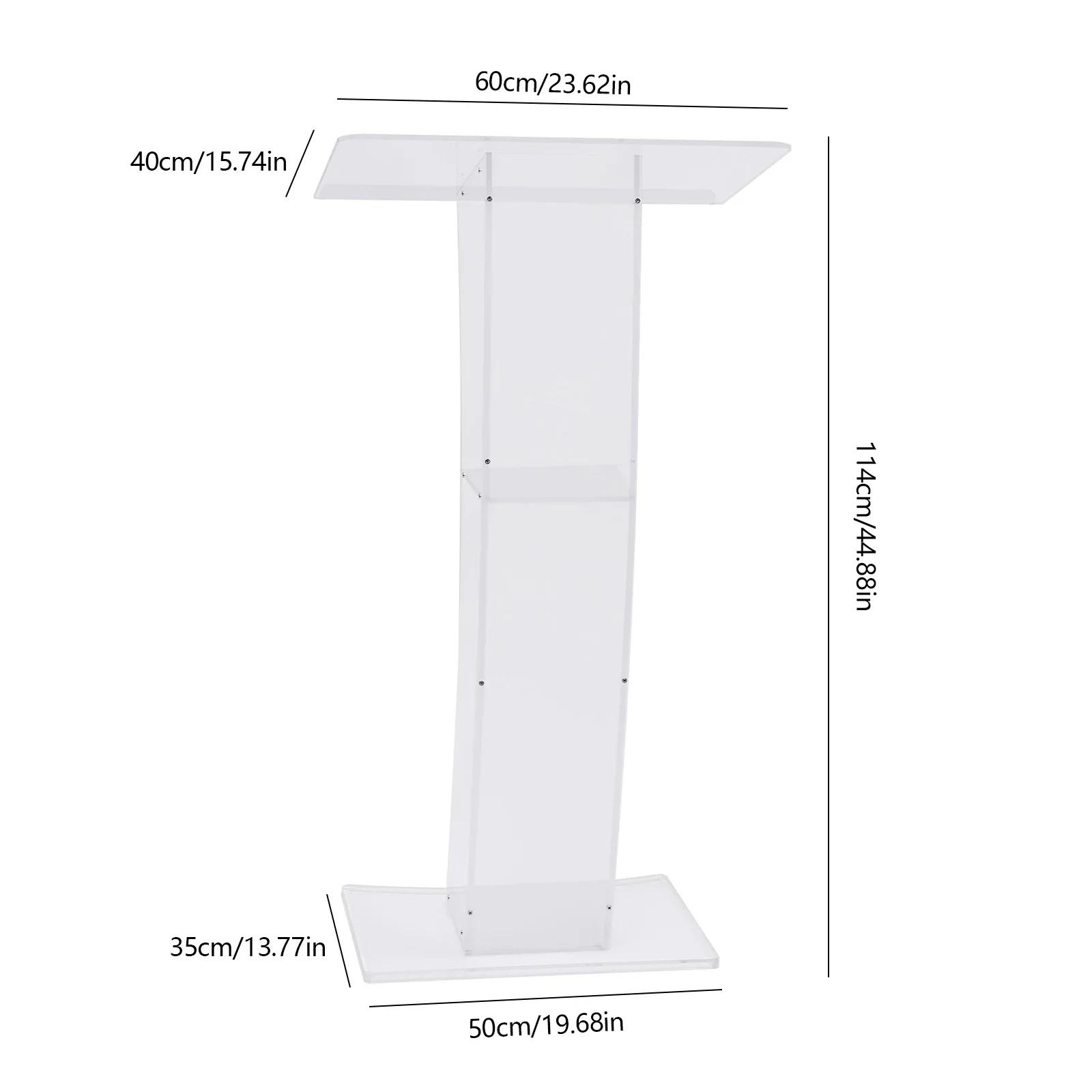 

Bymaocar Transparent Acrylic Podium Portable Lectern for Church, Wedding, and School Reception чистый