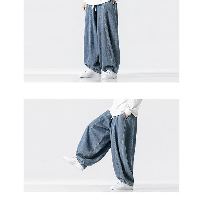 2026 Neue Herren Übergröße Japanischer Stil Locker Harem Gerade Bein Weites Bein Freizeit Hose