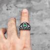 Devil's Eye Gemstone Snake Animal Stainless Steel Mens Womens Rings Punk Trendy For Male Biker Jewelry Creativity Gift