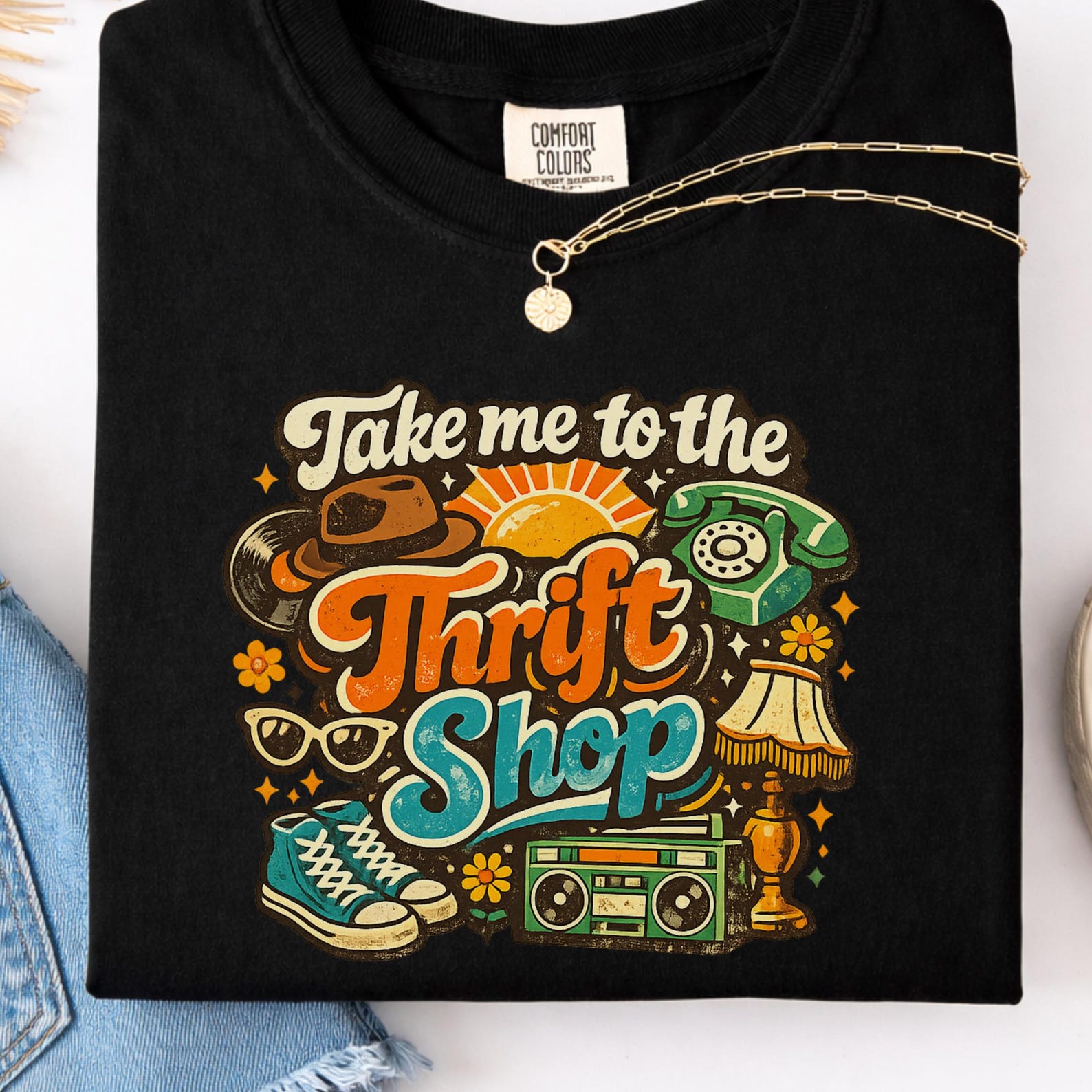 Take Me to the Thrift Shop T-shirt | Retro Thrift Store Illustration L