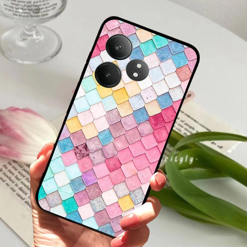 For Realme GT 6 GT6 Case Shockproof Soft TPU Silicone Phone Cover For Realme GT 6T Capa Realme GT6 GT6T Cartoon Matte Bumper