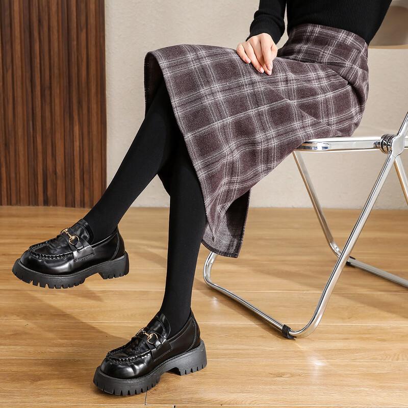 TERRE BLEUE Women's Retro Plaid Pencil Skirt