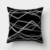 Simple Black and White Geometric Art Pattern Cushion Cover Home Living Room Sofa Decoration Square Pillow Pillow Cover
