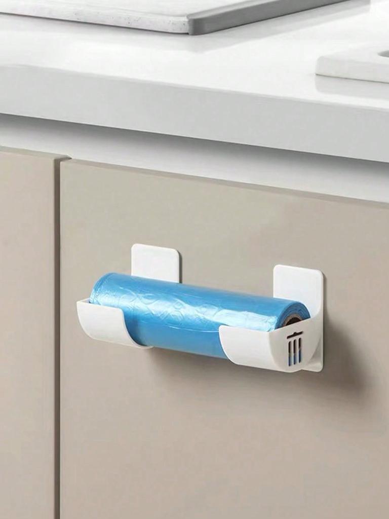 2pcs No Punching Trash Bag Dispenser Plastic Bag Holder, Home Organization Kitchen Organizers And Storage