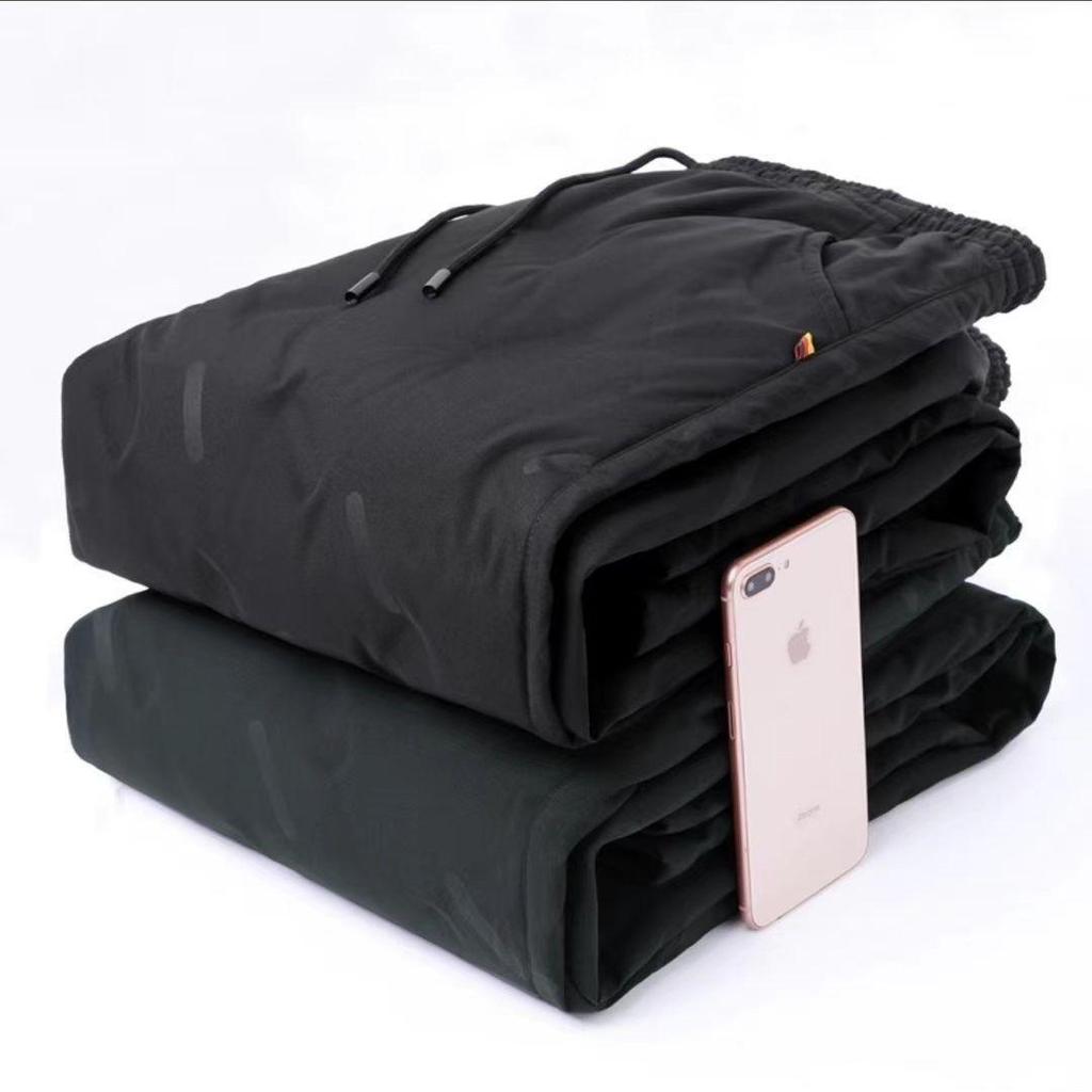 Men's Large Warm Cotton Trousers with Lamb Fleece, Three-Layer Thickened, Cold-Resistant, One-Piece Design