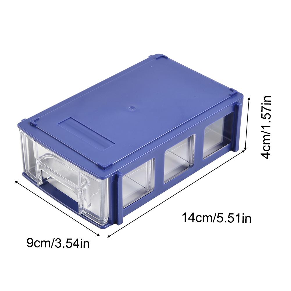 2PCS Stackable Plastic Hardware Parts Storage Boxes Component Screws Toolbox Organizer Combined Cabinet Drawer Case Box