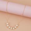 In Style, Original Design, Stylish and Simple, Exquisite Thin Chain, Pearl Gold Small Round Bead Women's Necklace