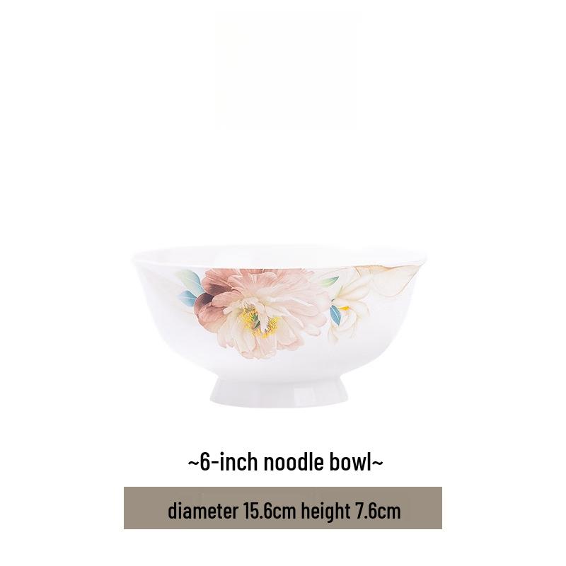 Мод Ленка  Цветочный дождь Шелкового пути  Кремовый стиль Миска для лапши