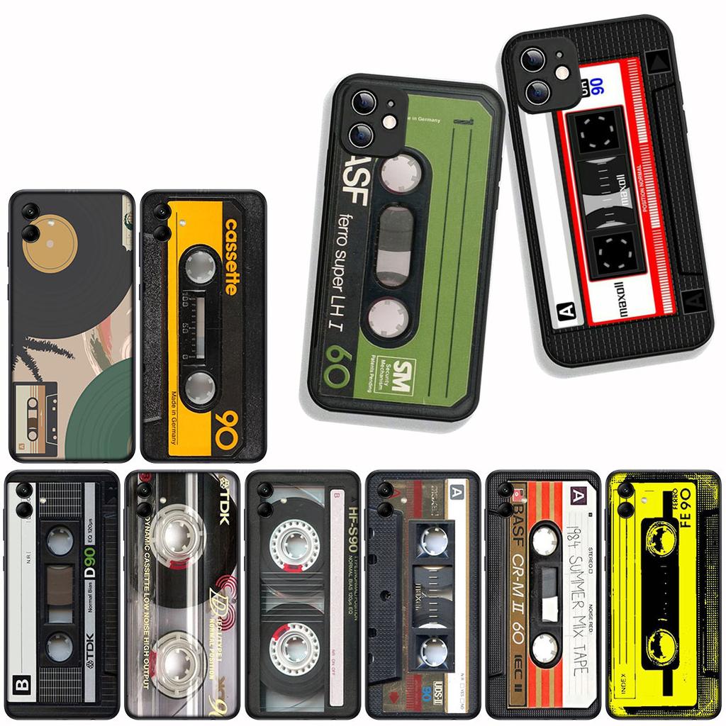 Cover for Motorola Moto Edge 50 30 Fusion 40 neo Ultra Pro G54 G24 G05 G35 G55 G64 G75 G84 G85 Case Cassette Tape Music Retro