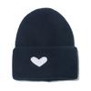 1Pc Unisex Winter Warm Beanie with Heart Embroidery,Outdoor Sports Ski Casual Acrylic Knit Skull Cap,Suitable for Holiday,tralve