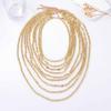 European and American Exaggerated Light Luxury High-end Design Sense Multi-chain Metal Fashion Texture Women's Multi-layer Necklace