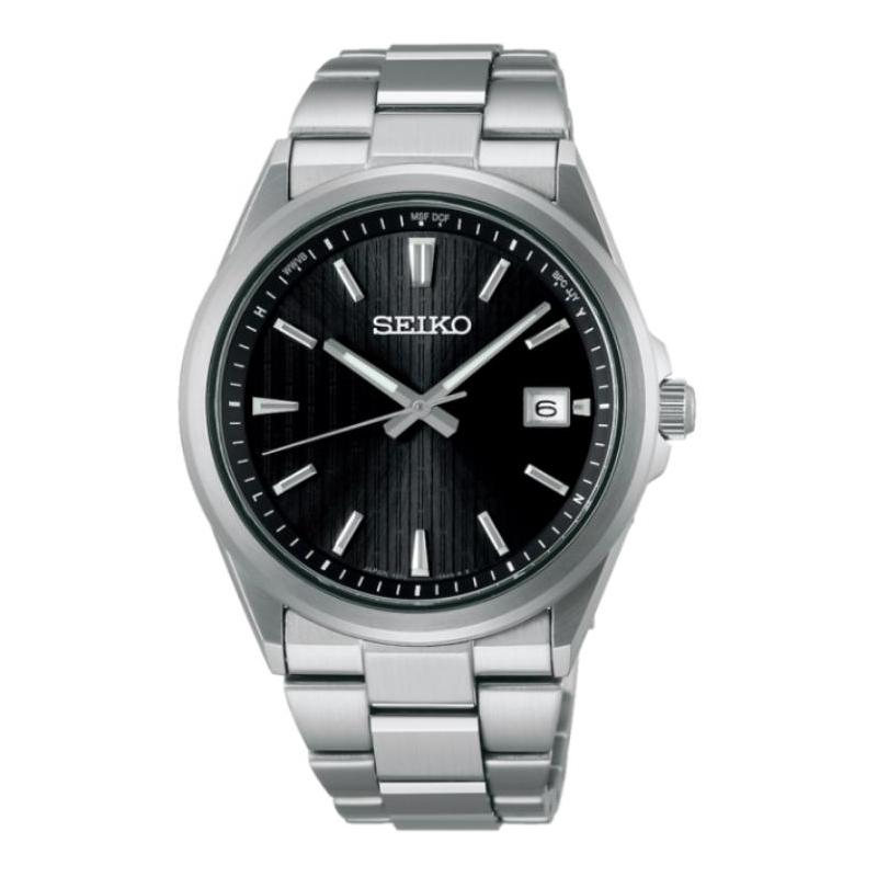 

SEIKO Selection Series 100 Meters Waterproof Solar Quartz Steel Strap Men s Watch Black Dial SBTM351