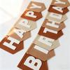 Happy Birthday Blue Felt Birthday Flag Baby Birthday Party Decoration Background Wall Banner Layout Supplies
