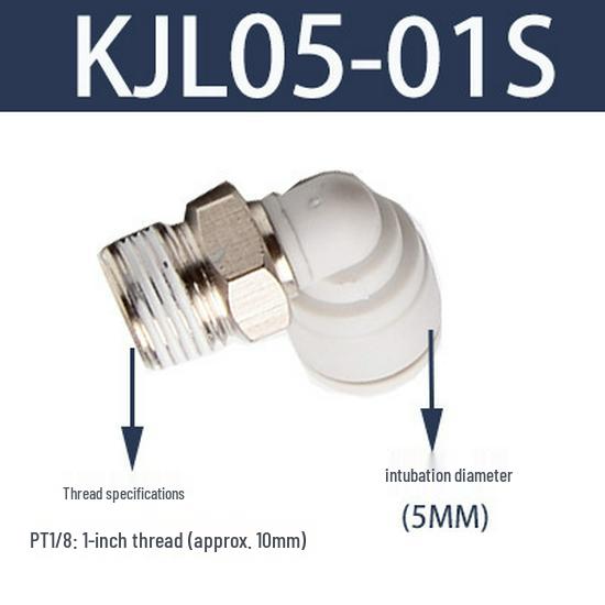 SMC Pneumatic Mini Right Angle Elbow Push-to-Connect Fitting KJL Series