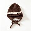 Earflap Kids Knit Hat Tie Closure Baby Beanie Cap Durable Earflap Bonnet  Outdoor Wear