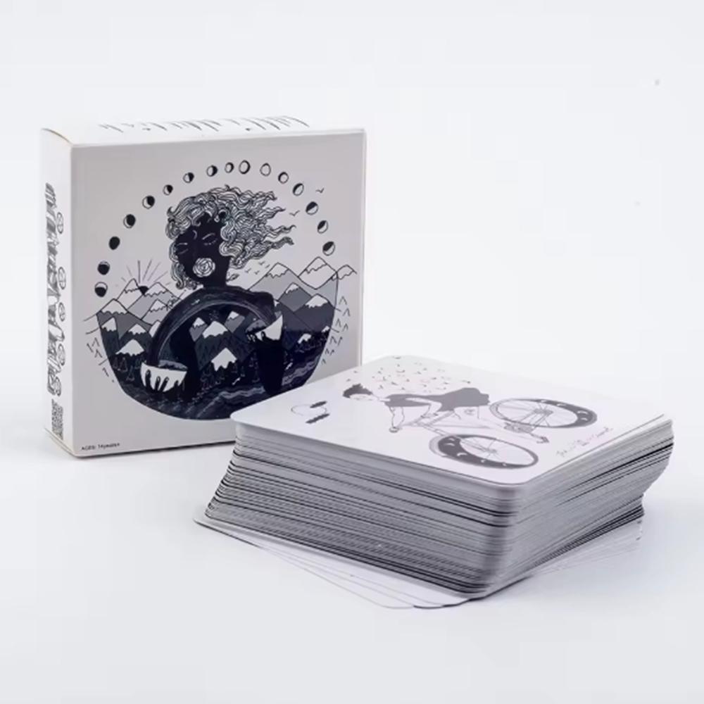 Dark Days Tarot 78 Cards Deck with PDF Guidebook Inspired by Divine Feminine Energy Divination Party Board Game 7.6*7.6cm