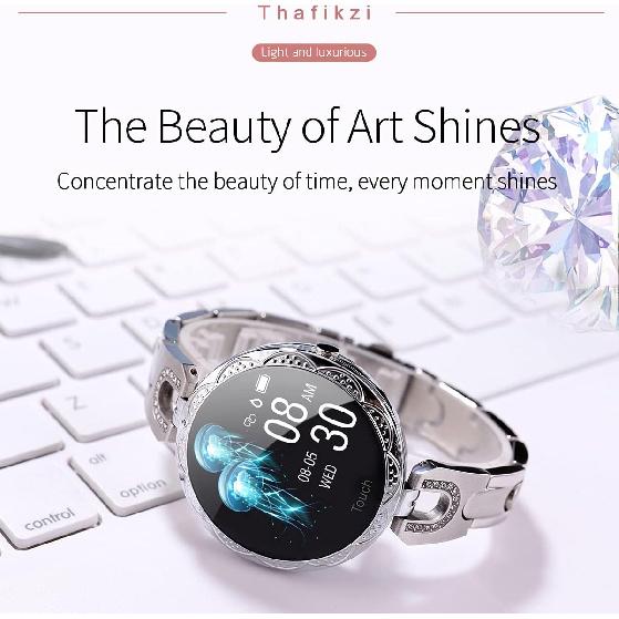 Smartwatch für Frauen Kompatibel für Android/iOS-Telefone. Gesundheits- und Fitness-Tracker mit Herzfrequenz, Blutdruck, Bluetooth-Fernfotografie, für Frauen