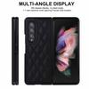 Fold7 Luxus Klapphandy Hülle für Samsung Galaxy Z Fold 7 6 5 4 3 5G Diamant Gitter Muster Leder Anti-Fall Schutz Hülle