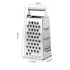 Stainless Steel 4 Sided Blades Household Box Grater Container Multipurpose Vegetables Cutter Kitchen Tools Manual Cheese Slicer