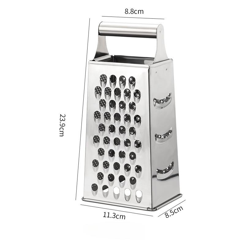 Stainless Steel 4 Sided Blades Household Box Grater Container Multipurpose Vegetables Cutter Kitchen Tools Manual Cheese Slicer