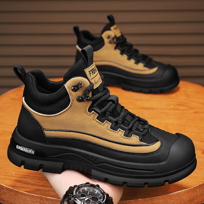 Men Shoes Outdoor Hiking Wear Resistant Comfort Men Sneakers Fashion High-top Platform Versatile Running Shoes Zapatillas Hombre